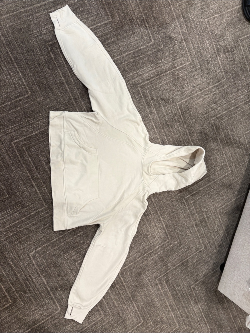 Women’s lululemon athletica Cream Pullover Cropped Hoodie M/L